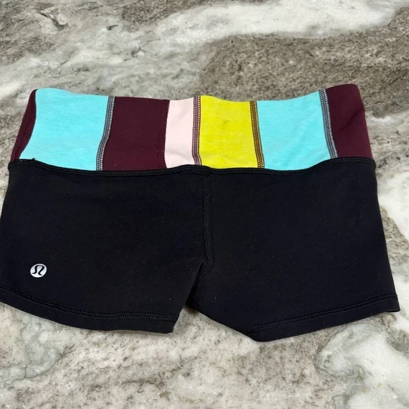 Lululemon Boogie Short
Black / Tonka Stripe Angel Blue /  Size 4 - Picture 3 of 7